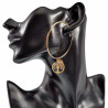 60mm Levensboom Oorringen Dames Stalen Goud Kleur Bescherming Orbellen