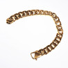 Hiphop-Design Cubaanse Armband Heren - Stalen Goudkleur - 22cm Schakelarmband Met Zirkonia Stenen