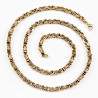 6mm Vierkant Koningsketting Heren - Verguld Roestvrij Staal - Schakelketting