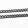Ketting met Kralen Heren - Vulkanische Lava - Stalen Vintage Zilverkleur - Cubaanse Schakelsketting Verstelbar
