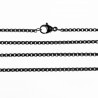 Jacseron Ketting + Kruishanger Heren Stalen Zwarte PVD-Coating/Zilver