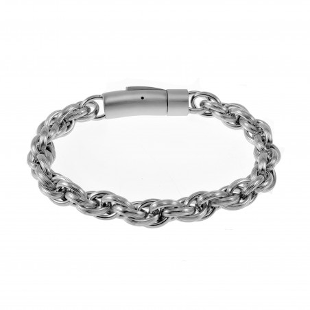 19mm Gevlochten Armband Heren - Stalen Zilver Kleur - Schakelarmband