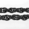19mm Gevlochten Armband Heren Stalen PVD Coating Zwart Schakelarmband