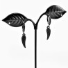Oorbellen met Engelenvleugel Hanger Unisex RVS PVD Coating Zwart