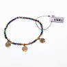 Elastische Armband Dames Glaskralen Multicolor RVS Levensboom