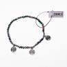 Elastische Armband Dames - Multicolor Facet Geslepen Glaskralen - RVS Zilver Kleur - Levensboom