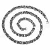 8mm Vierkante Koningsketting Heren - Stalen Zilverkleur - Schakelketting
