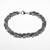 8mm Vierkante Koningsarmband - Stalen Zilver Kleur - Schakelarmband