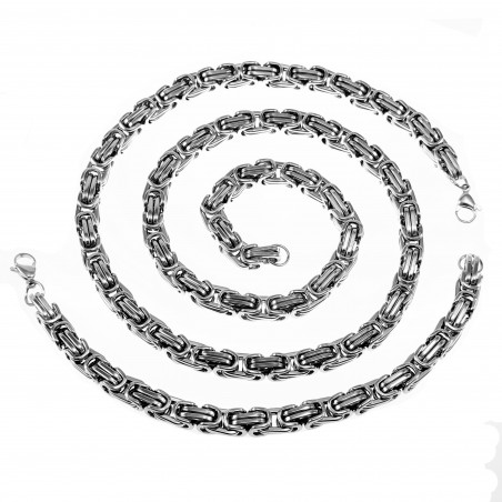 8mm Vierkante Koningsarmband - Stalen Zilver Kleur - Schakelarmband