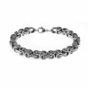 8mm Vierkante Koningsarmband - Stalen Zilver Kleur - Schakelarmband