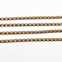 2,5mm  Jasseron ketting - Verguld Roestvrij Staal - Dames-Heren Ketting