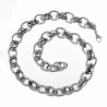 Grote Schakelsketting Dames - Stalen Zilverkleur - Halsketting - Collier