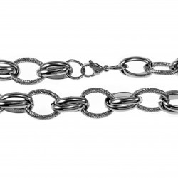 Grote Schakelsketting Dames - Stalen Zilverkleur - Halsketting - Collier