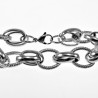 Schakelsarmband Dames Stalen Zilver Kleur Gedetailleerde Schakel Armband