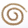 Brede Ketting Dames - Stalen Goudkleur - Schakelsketting - Halsketting - Collier