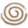 Brede Ketting Dames - Stalen Goudkleur - Schakelsketting - Halsketting - Collier