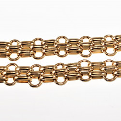 Brede Ketting Dames - Stalen Goudkleur - Schakelsketting - Halsketting - Collier