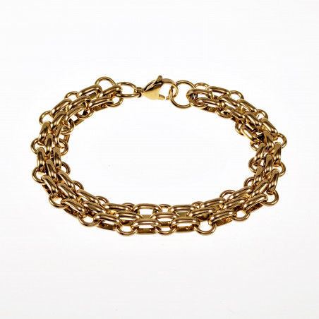 Bredte Armband Dames - Stalen Goud Kleur - Schakelsarmband