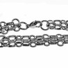 Brede Armband Dames - Stalen Zilverkleur - Schakelsarmband