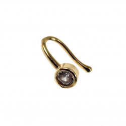 Fake Neuspiercing - Ronde Zirkonia - Goud Plated - Nep Neus piercing