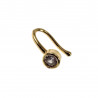 Fake Neuspiercing - Ronde Zirkonia - Goud Plated - Nep Neus piercing