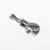 70cm x 3mm Jasseron Ketting + Bokshandschoen Hanger Heren - Edelstaal Zilverkleur