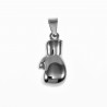 70cm x 3mm Jasseron Ketting + Bokshandschoen Hanger Heren - Edelstaal Zilverkleur