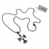 60cm Kogelketting + Kruis Hanger Unisex - Stalen Zilverkleur - Kruishanger met Zikonia Steen