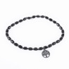 Levensboom Armband Unisex Hematiet Antraciet RVS Kralen Kralenarmband