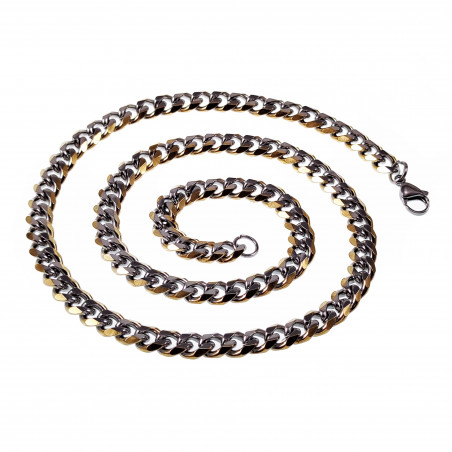 60cm Cubaanse Ketting Unisex Stalen Goud/Zilver Kleur Schakelarmband