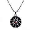 Medaillon Unisex Roestvrij Stalen Zilver Kleur Ronde Hanger met Zon