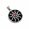 Medaillon Unisex Roestvrij Stalen Zilver Kleur Ronde Hanger met Zon