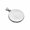 Medaillon Unisex Roestvrij Stalen Zilver Kleur Ronde Hanger met Zon