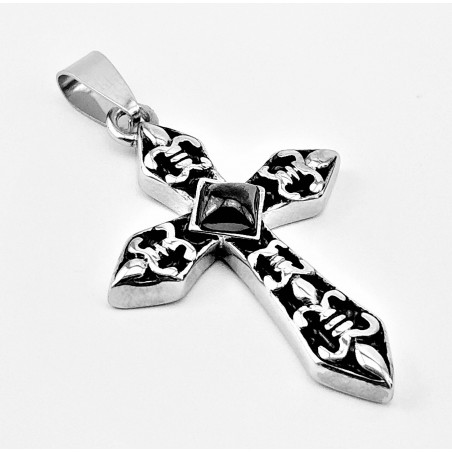 Kruis-Hanger Unisex - RVS Zilver Kleur - Retro Vintage Kruishanger