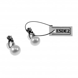 10mm Witte Zoetwater Parel Clip-on Oorbellen Dames - Parel Oorclips