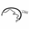Dubbele Armband Heren - Vossenstaart Schakelsarmband - RVS Zilverkleur - Zwarte Leren