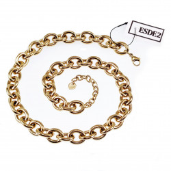 Halsketting Dames Stalen Goud Kleur Grote Schakels Ketting Collier