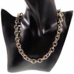 Halsketting Dames Stalen Goud Kleur Grote Schakels Ketting Collier