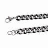 Cubaanse Armband met Onyx Steen Unisex Verouderd Staal Schakelarmband