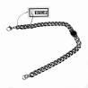 Cubaanse Armband met Onyx Steen Unisex Verouderd Staal Schakelarmband