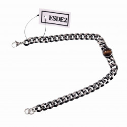 Cubaanse Armband met Tijgeroog Steen Verouderd Staal Schakelarmband