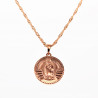 Ketting met Maagd Guadalupe Hanger - Rose Gold Plated Sieradenset