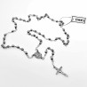 6mm Rozenkrans Ketting Heren - Roestvrij Stalen Zilverkleur - Kralen Ketting