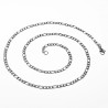 3mm Figaro Ketting Dames Heren Stalen Zilver Kleur Schakelketting