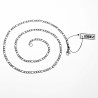 3mm Figaro Ketting Dames Heren Stalen Zilver Kleur Schakelketting