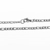 3mm Figaro Ketting Dames Heren Stalen Zilver Kleur Schakelketting