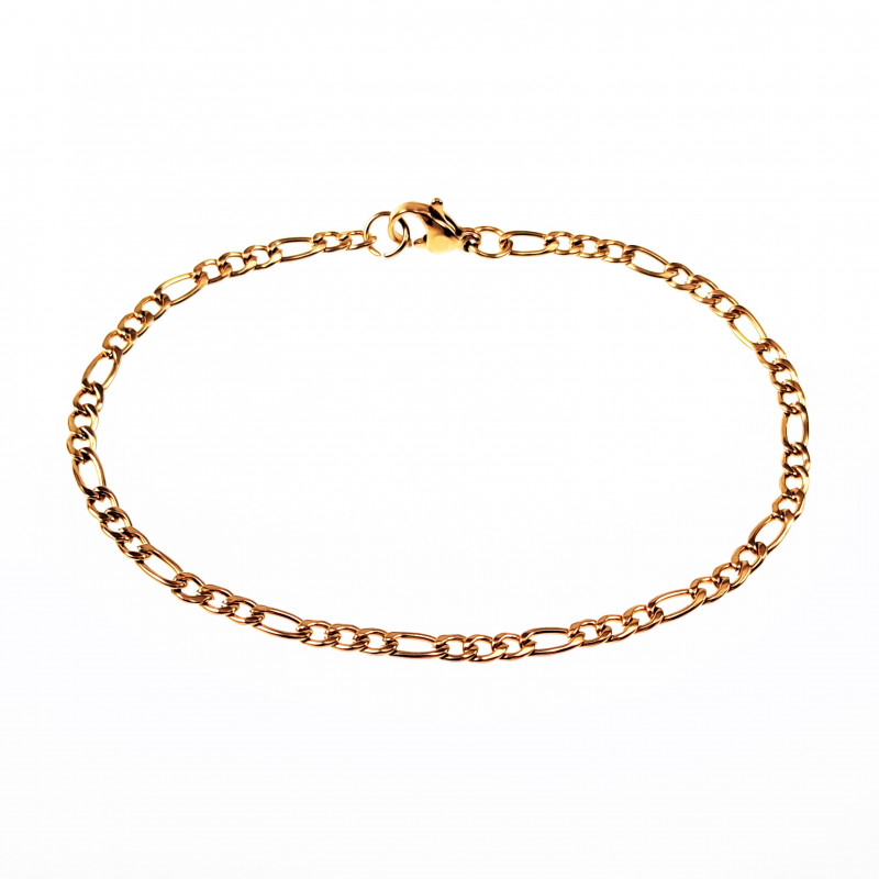 20cm x 3mm Figaro Armband Dames Heren - Verguld Stalen Schakelarmband 20cm x 3mm Figaro Armband Dames Heren - Verguld Stalen Schakelarmband