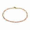 20cm x 3mm Figaro Armband Dames Heren - Verguld Stalen Schakelarmband