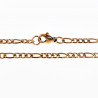 20cm x 3mm Figaro Armband Dames Heren - Verguld Stalen Schakelarmband