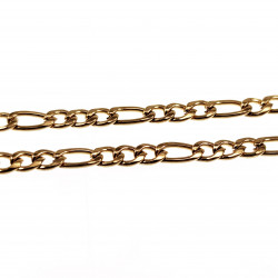 20cm x 3mm Figaro Armband Dames Heren - Verguld Stalen Schakelarmband